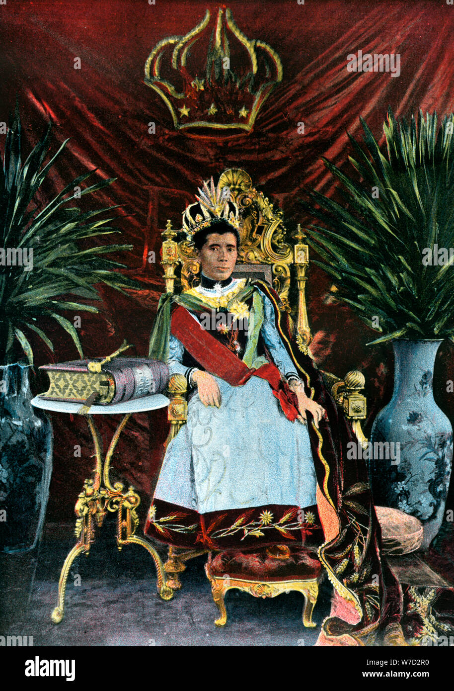 La reine Ranavalona Manjaka III de Madagascar, c 1880. Artiste : Inconnu Banque D'Images