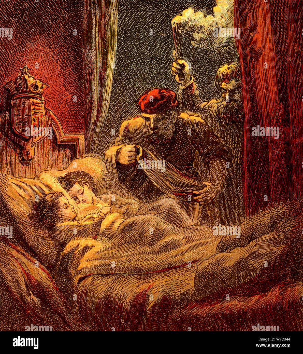"Meurtre des Petits Princes', 1483, c1850). Artiste : Inconnu Banque D'Images