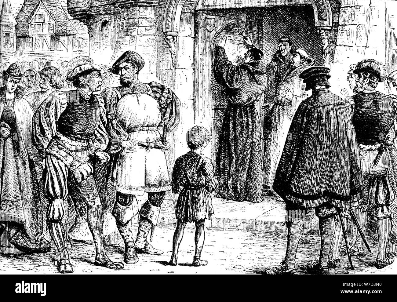 La protestation de Luther, 1517, (1909). Artiste : Inconnu Banque D'Images
