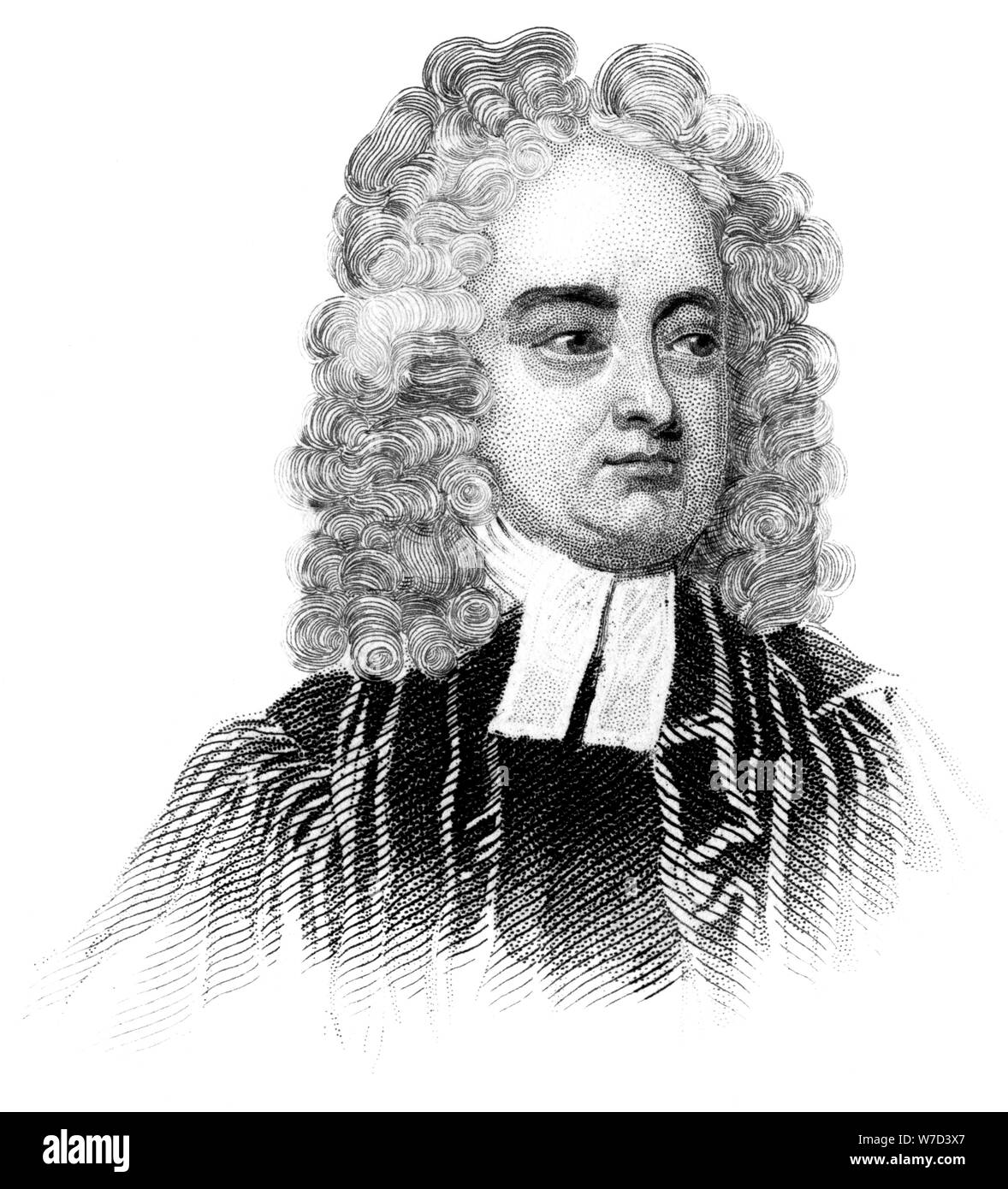 Jonathan Swift, prêtre anglo-irlandais, satiriste, essayiste, pamphlétaire, politique et poète, (c1850). Artiste : Inconnu Banque D'Images