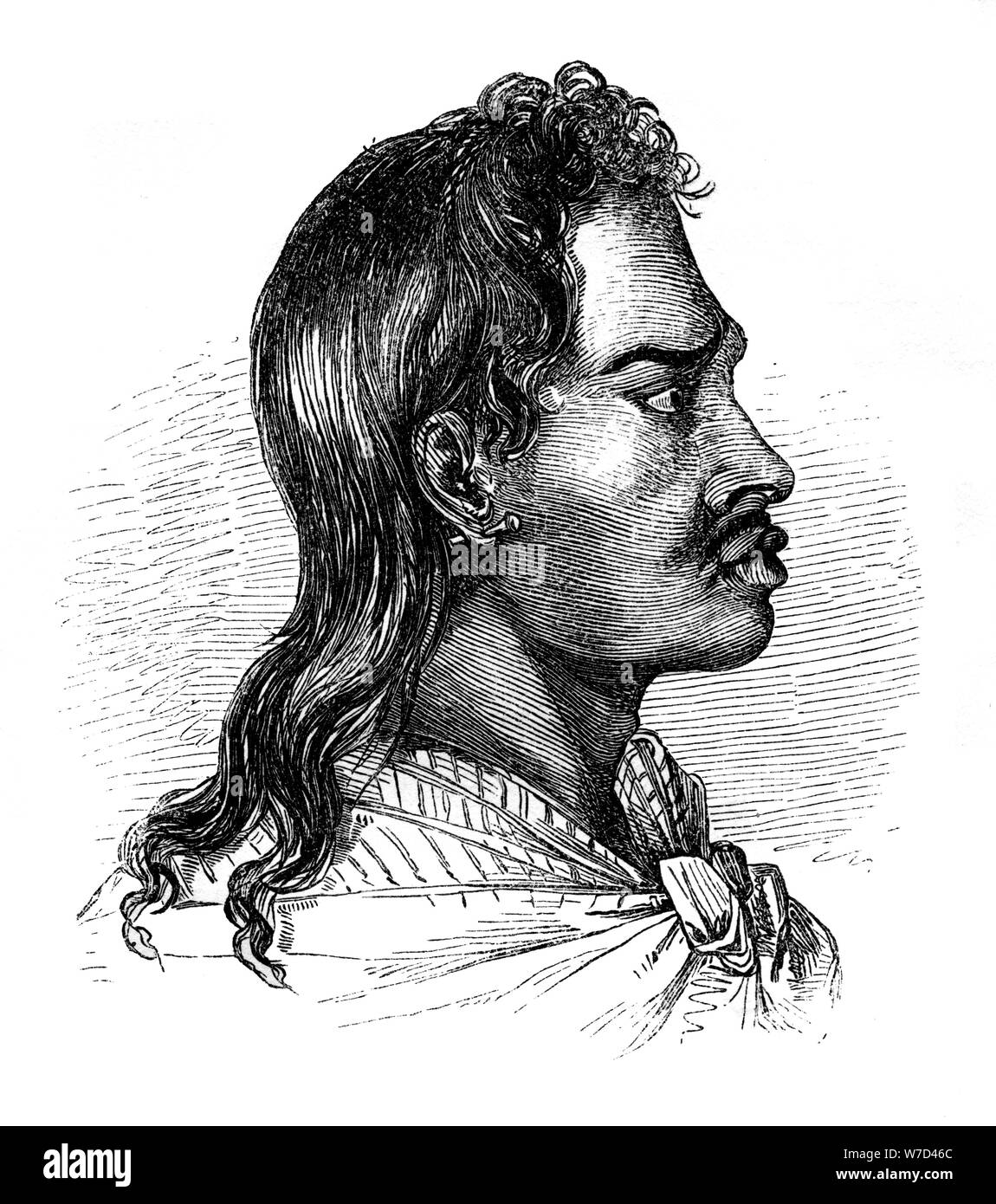 Originaire de Tahiti, 1848. Artiste : Inconnu Banque D'Images