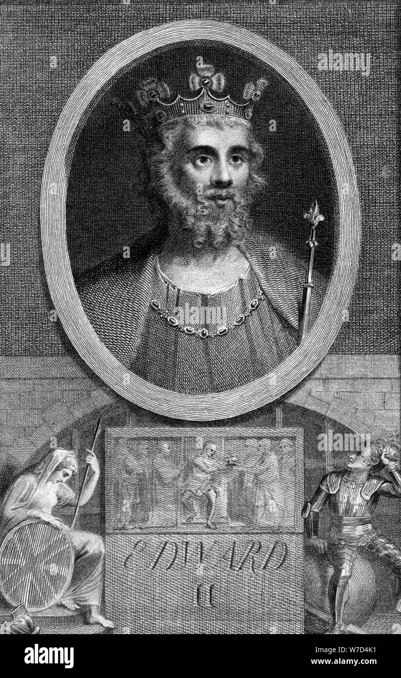 Le roi Édouard II d'Angleterre, (1284-1327). Artiste : Inconnu Banque D'Images
