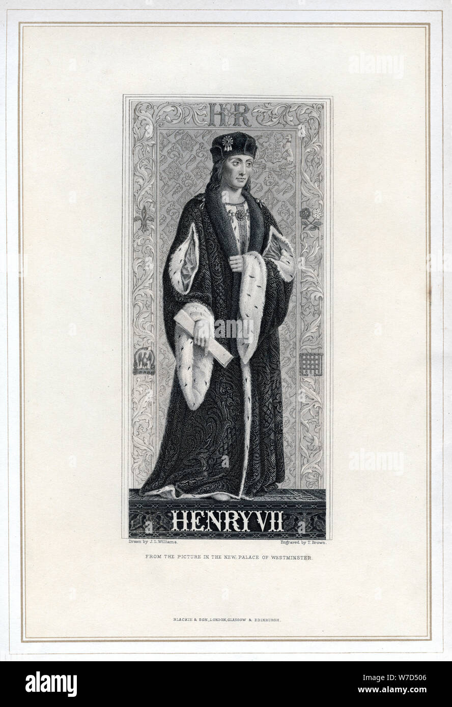 Henri VII d'Angleterre, (19e siècle).Artiste : T Brown Banque D'Images