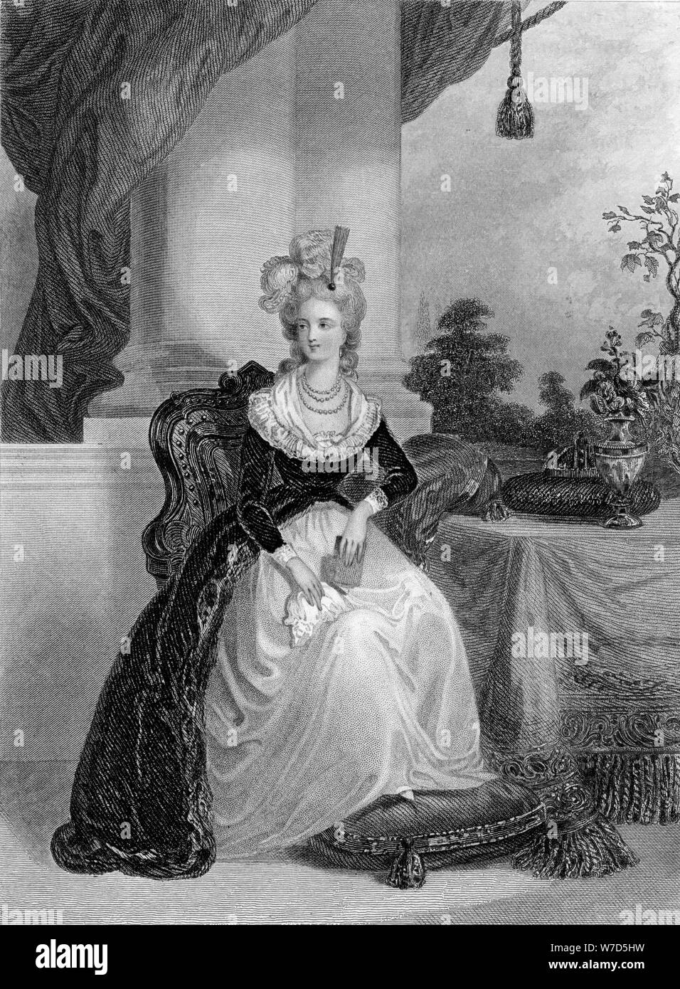 Marie Antoinette, Reine de France et de Navarre, c1840-1860.Artist : WH Mote Banque D'Images