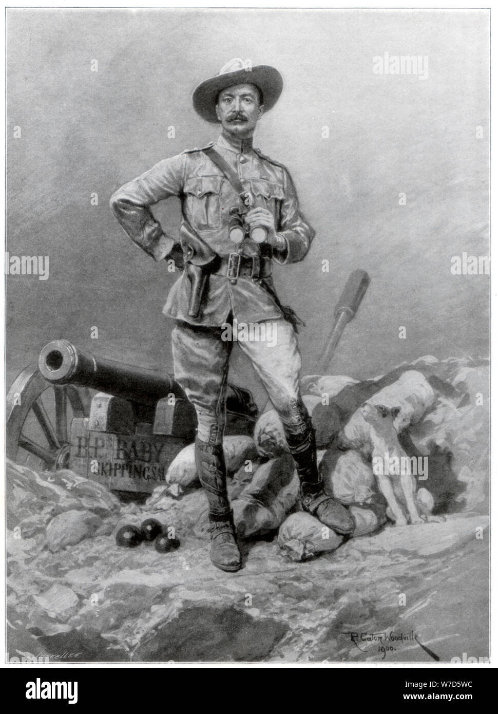 Le Major-général Robert Baden Powell (1857-1941), 1900.Artiste : Richard Caton Woodville II Banque D'Images