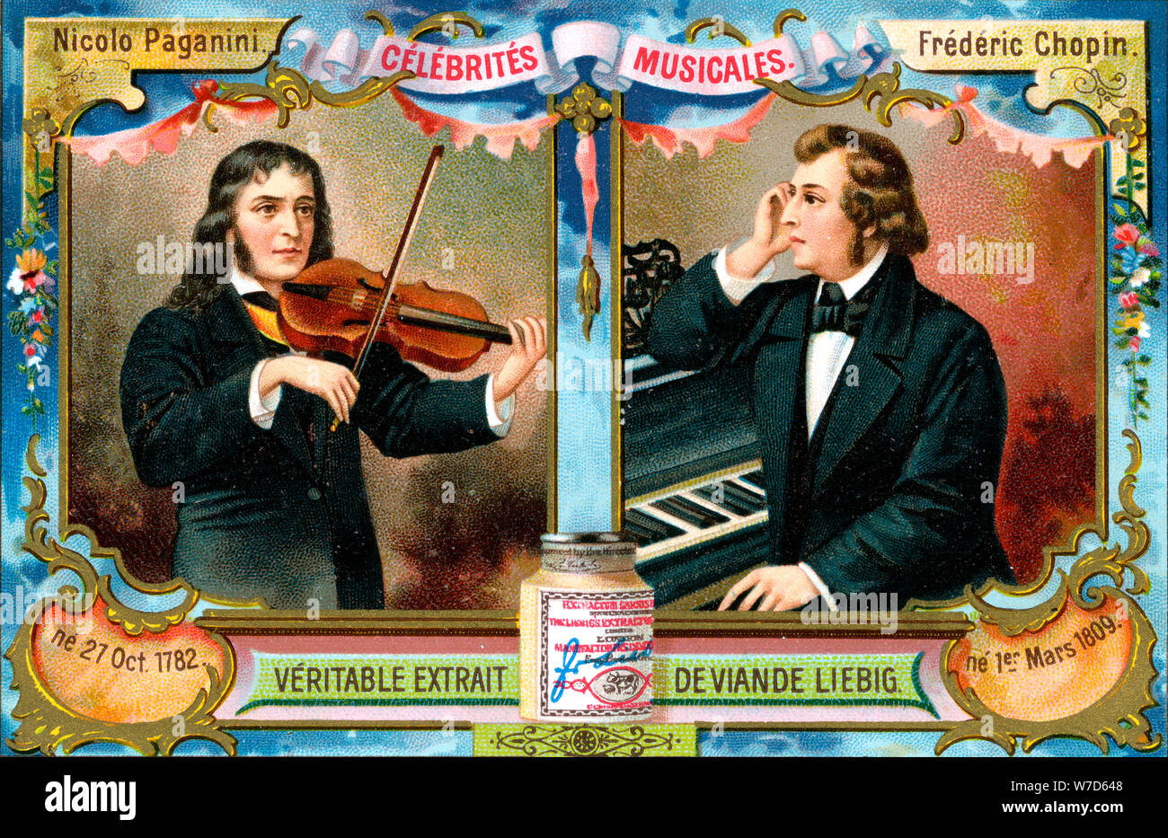 Nicolo Paganini et Frédéric Chopin, c1900. Artiste : Inconnu Banque D'Images