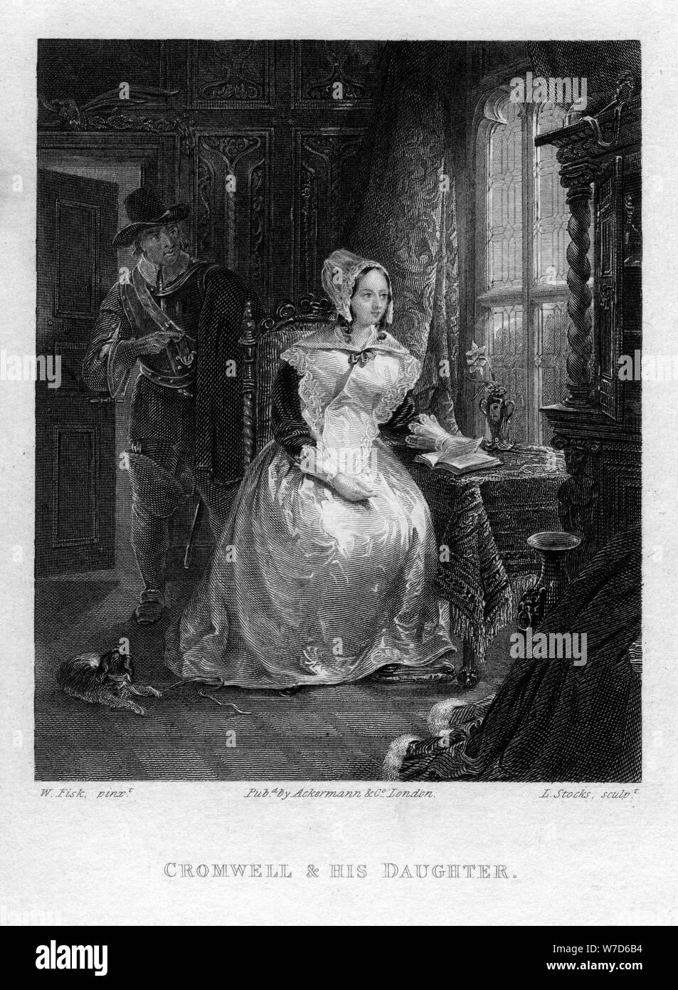 'Cromwell et sa fille', (19e siècle).Artiste : Stocks de Lumb. Banque D'Images