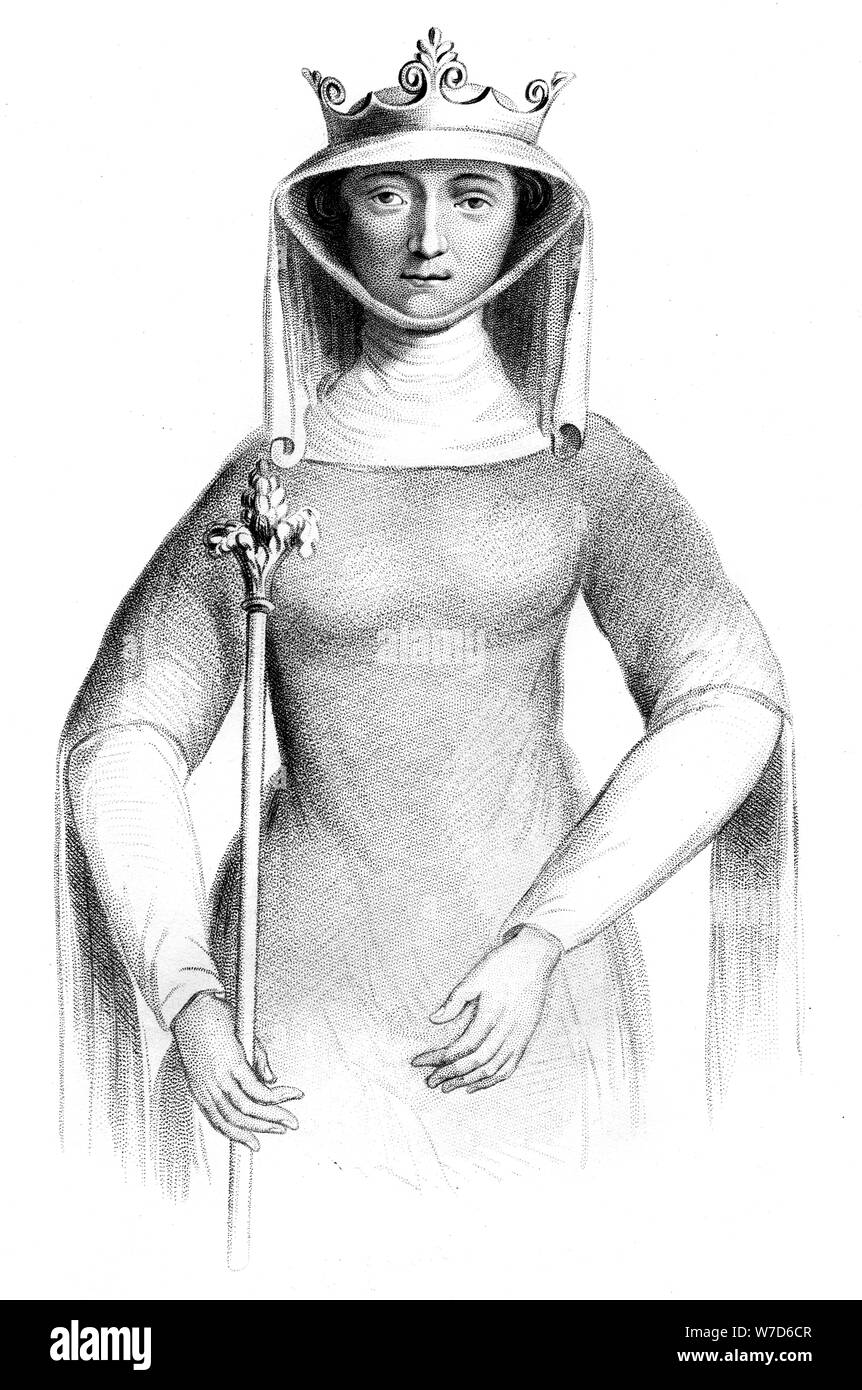 Isabelle de France, Reine Consort d'Édouard II d'Angleterre.Artiste : Henry Colburn Banque D'Images
