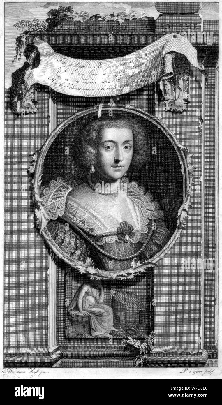 Elisabeth de Bohême, c1697. Organisateur : Pieter Stevens van Gunst. Banque D'Images