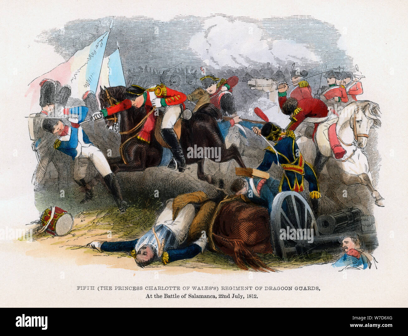 5e Régiment de Dragoon Guards, La Bataille de Salamanque, 22 juillet 1812. Artiste : Inconnu Banque D'Images