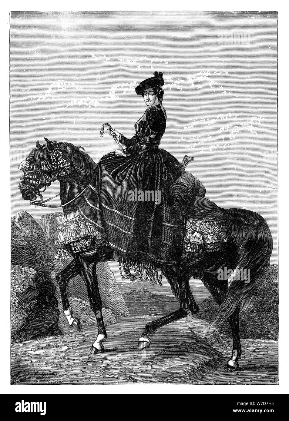 L'Impératrice Eugénie de Montijo (1826-1920). Artiste : Inconnu Banque D'Images