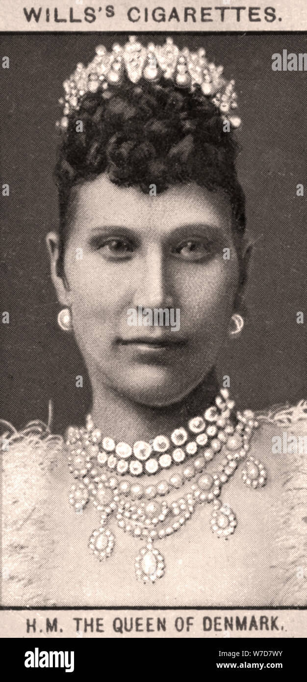 H.M LA REINE DE DANEMARK, 1908.Artiste : RM & HO Wills Banque D'Images