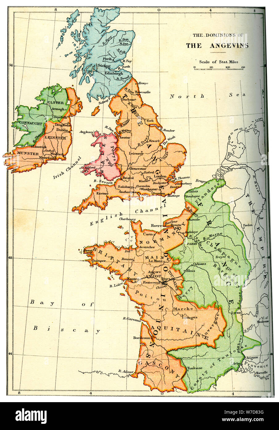 Les dominions de l'Angevins, 1892. Artiste : Inconnu Banque D'Images
