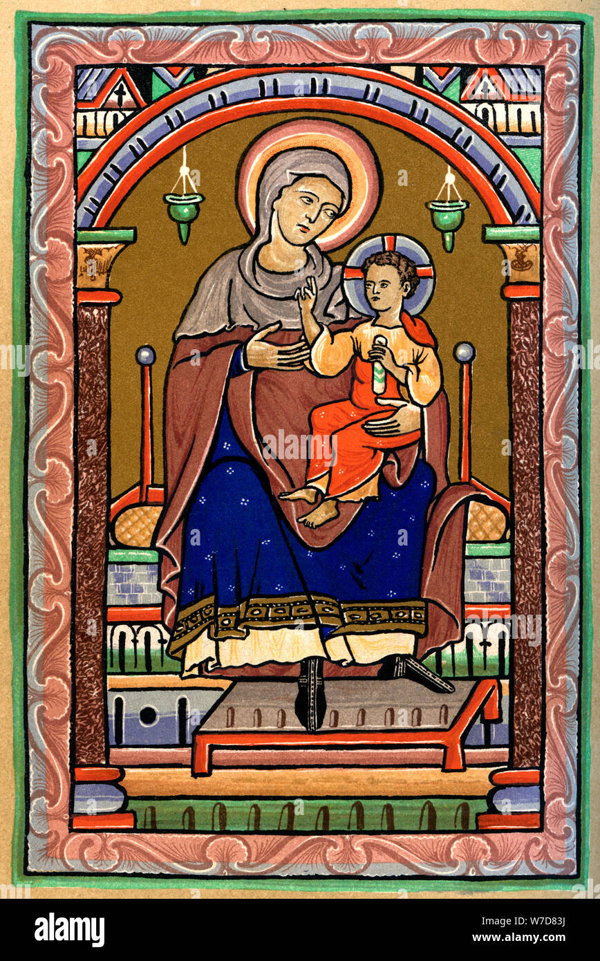 La Vierge et l'enfant, 13e siècle, (1892). Artiste : Inconnu Banque D'Images