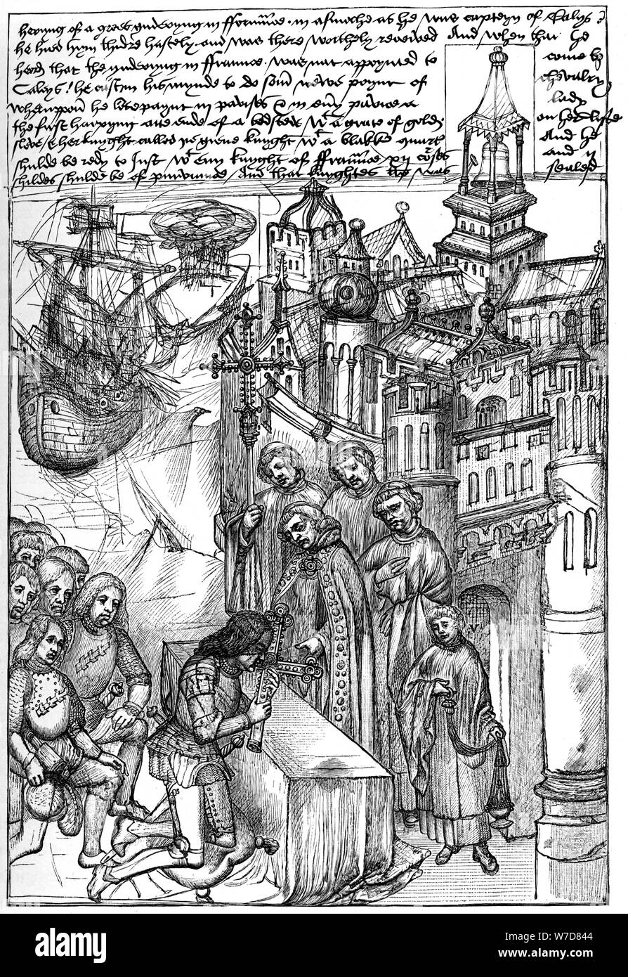 Réception de Richard de Beauchamp, comte de Warwick, 15e siècle, (1893). Artiste : Inconnu Banque D'Images