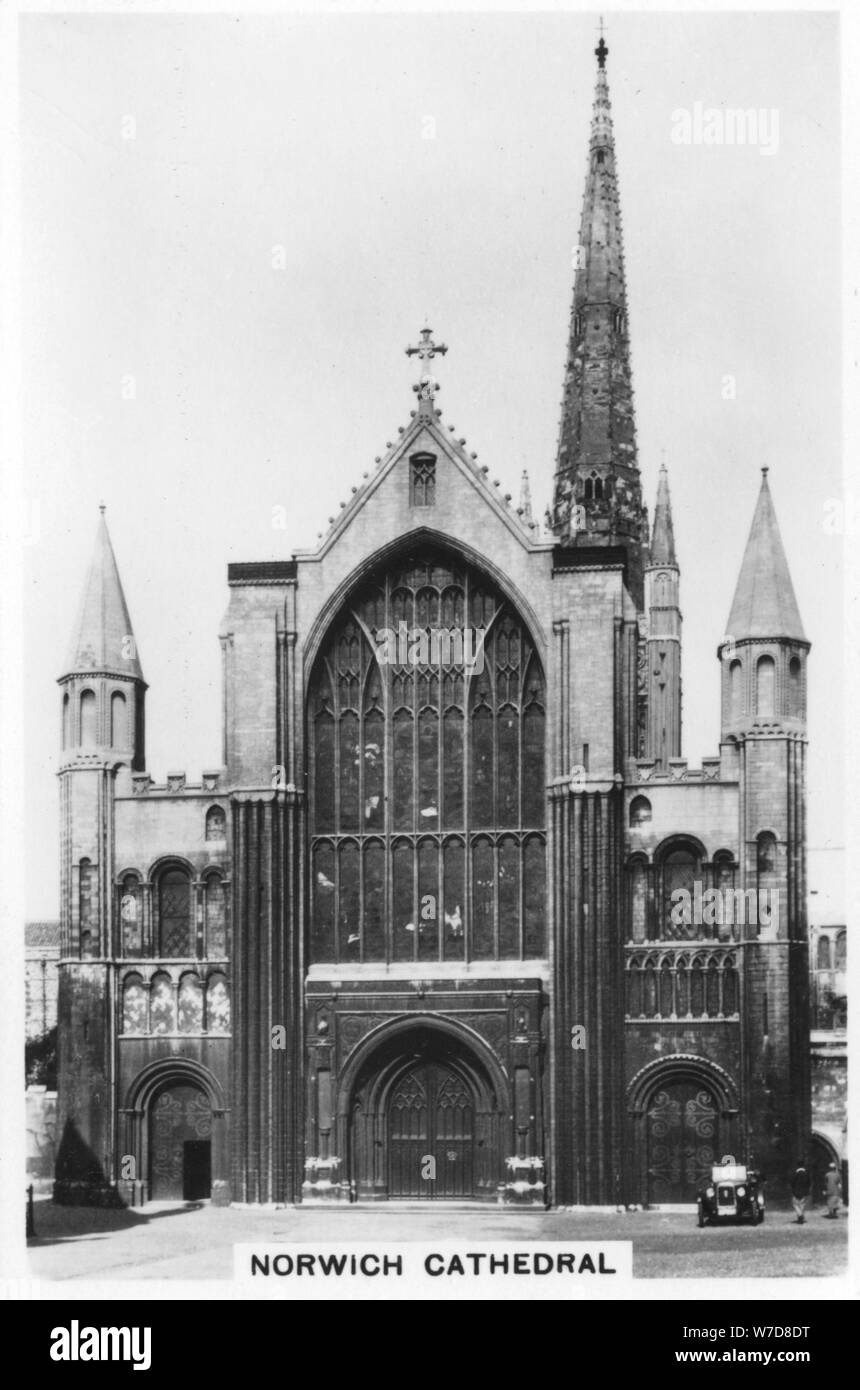 Cathédrale de Norwich, Norfolk, en 1937. Artiste : Inconnu Banque D'Images