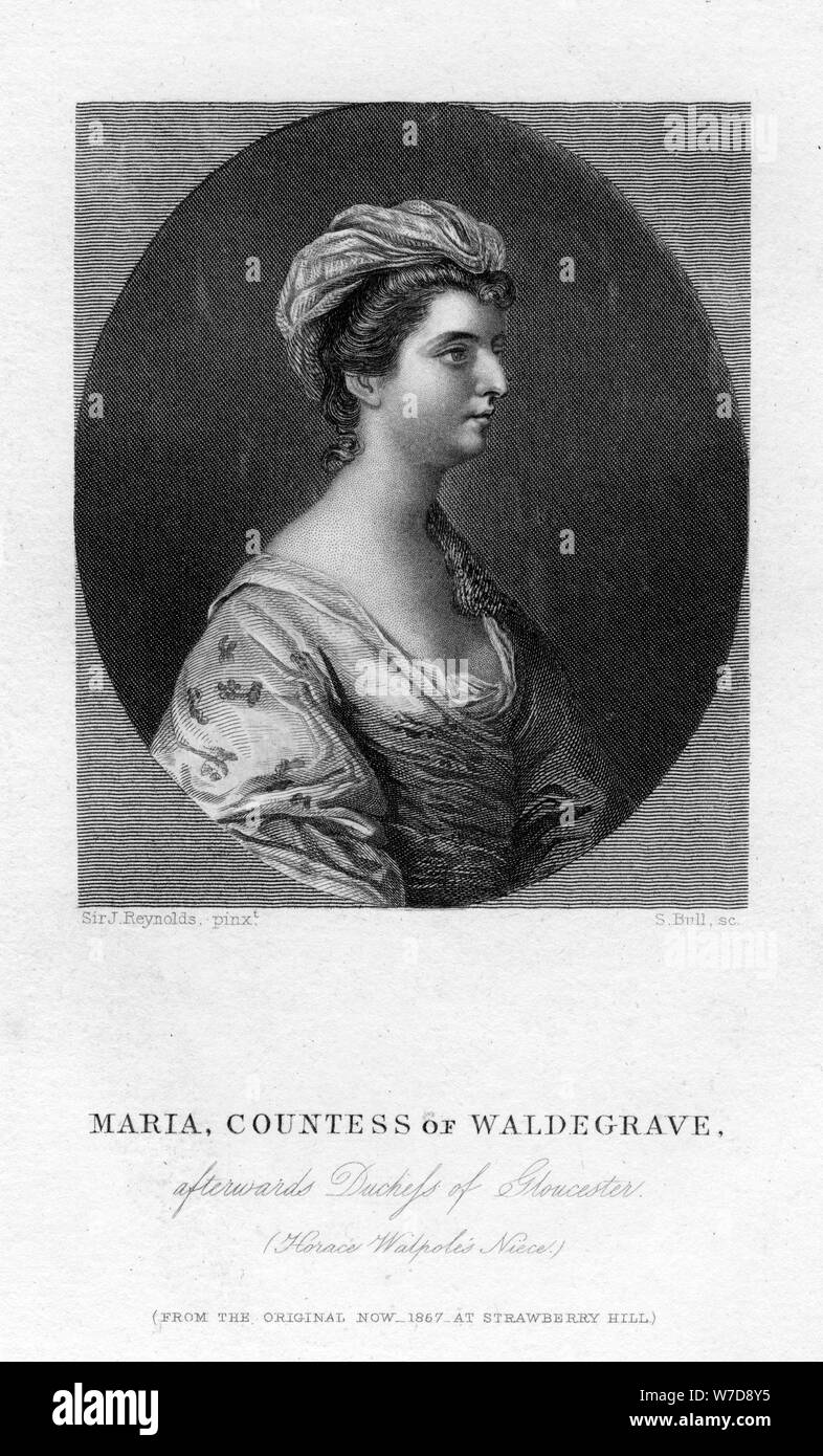 Maria Walpole (1736-1807), comtesse Waldegrave, 1867.Artiste : S Bull Banque D'Images