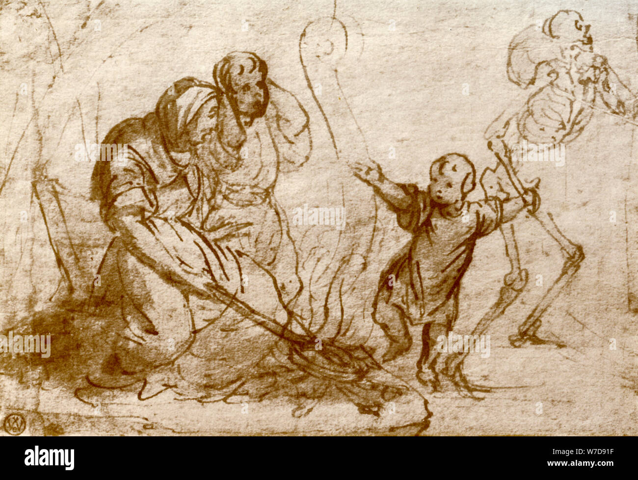 "Étude de l'enfant dans la 'Dance of Death', 1913. Artiste : Hans Holbein le Jeune Banque D'Images