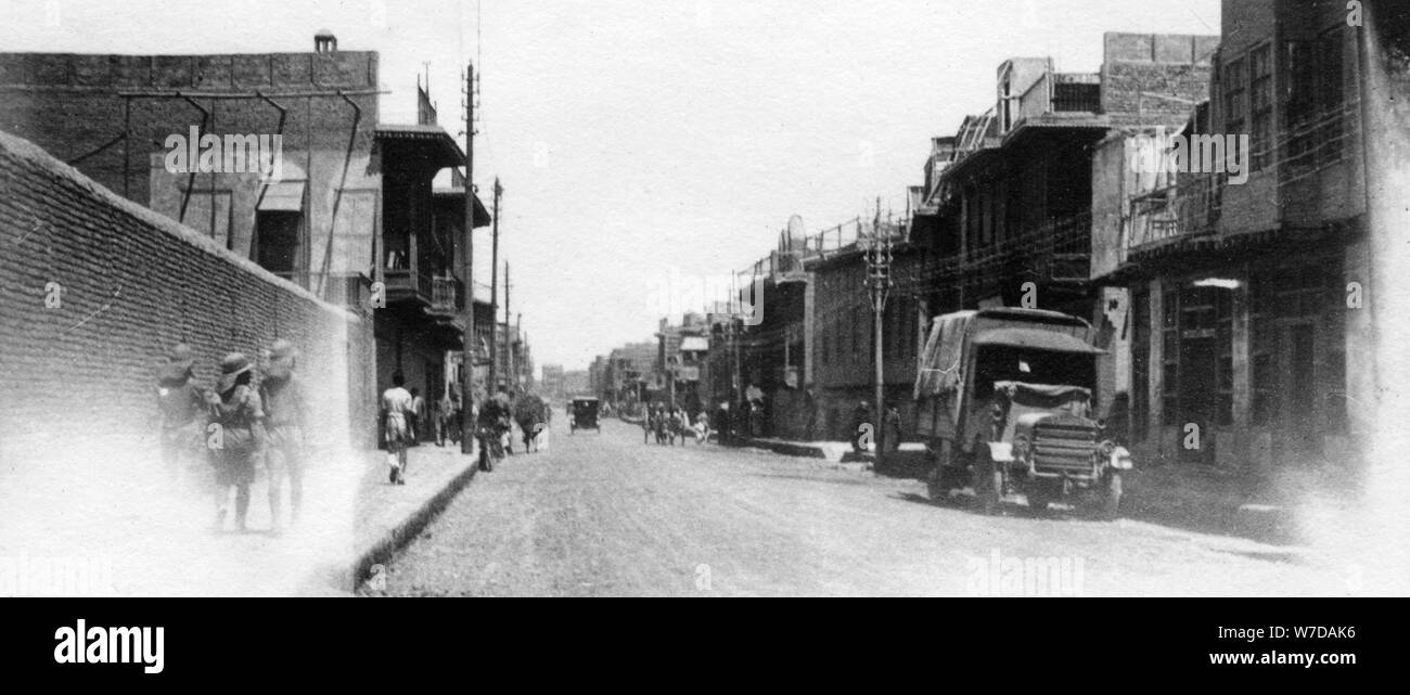 New Street, Bagdad, la Mésopotamie, LA PREMIÈRE GUERRE MONDIALE, 1918. Artiste : Inconnu Banque D'Images