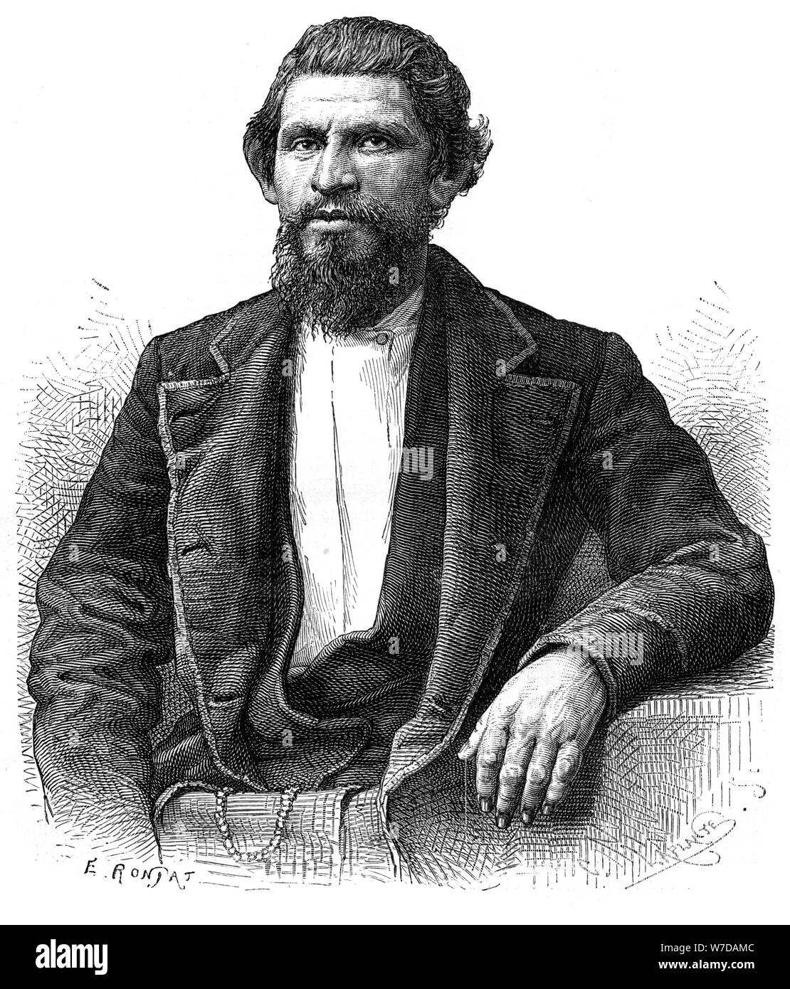 Portrait d'une Yankee, 19e siècle.Artist : E Ronjat Banque D'Images