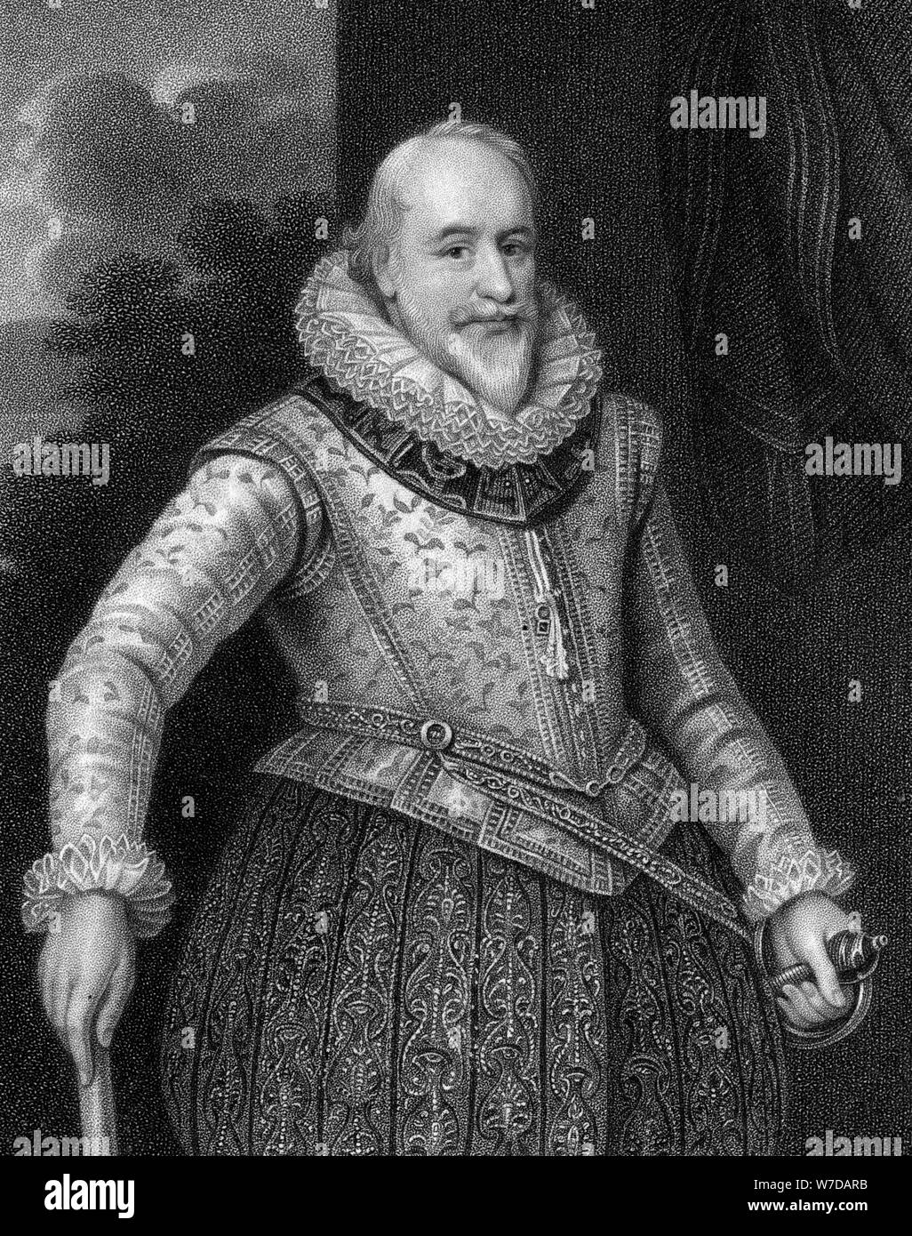 George Carew, 1er comte de Totnes (1555-1629), 1824.Artiste : W Holl Banque D'Images