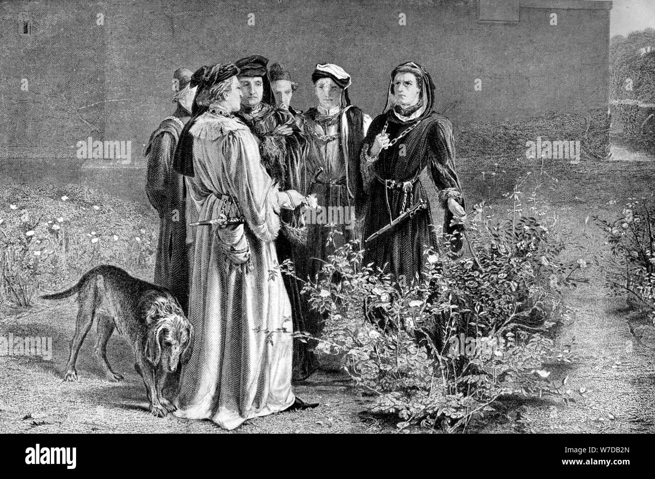 Les maisons d'York et de Lancaster, 15e siècle, (c1920). Artiste : Inconnu Banque D'Images