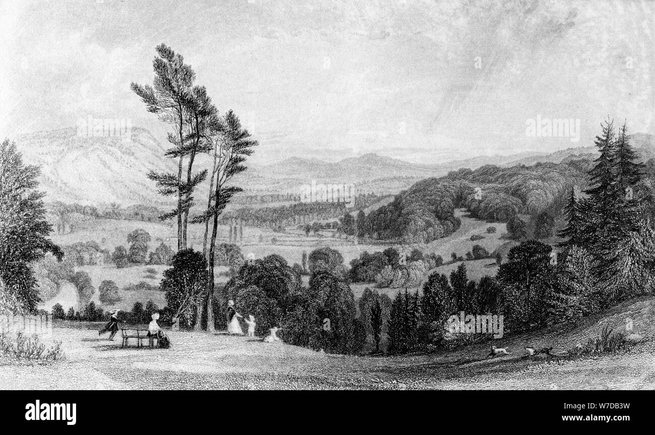 Vue de Norbury, Surrey, 19e siècle.Artiste : William Radclyffe Banque D'Images