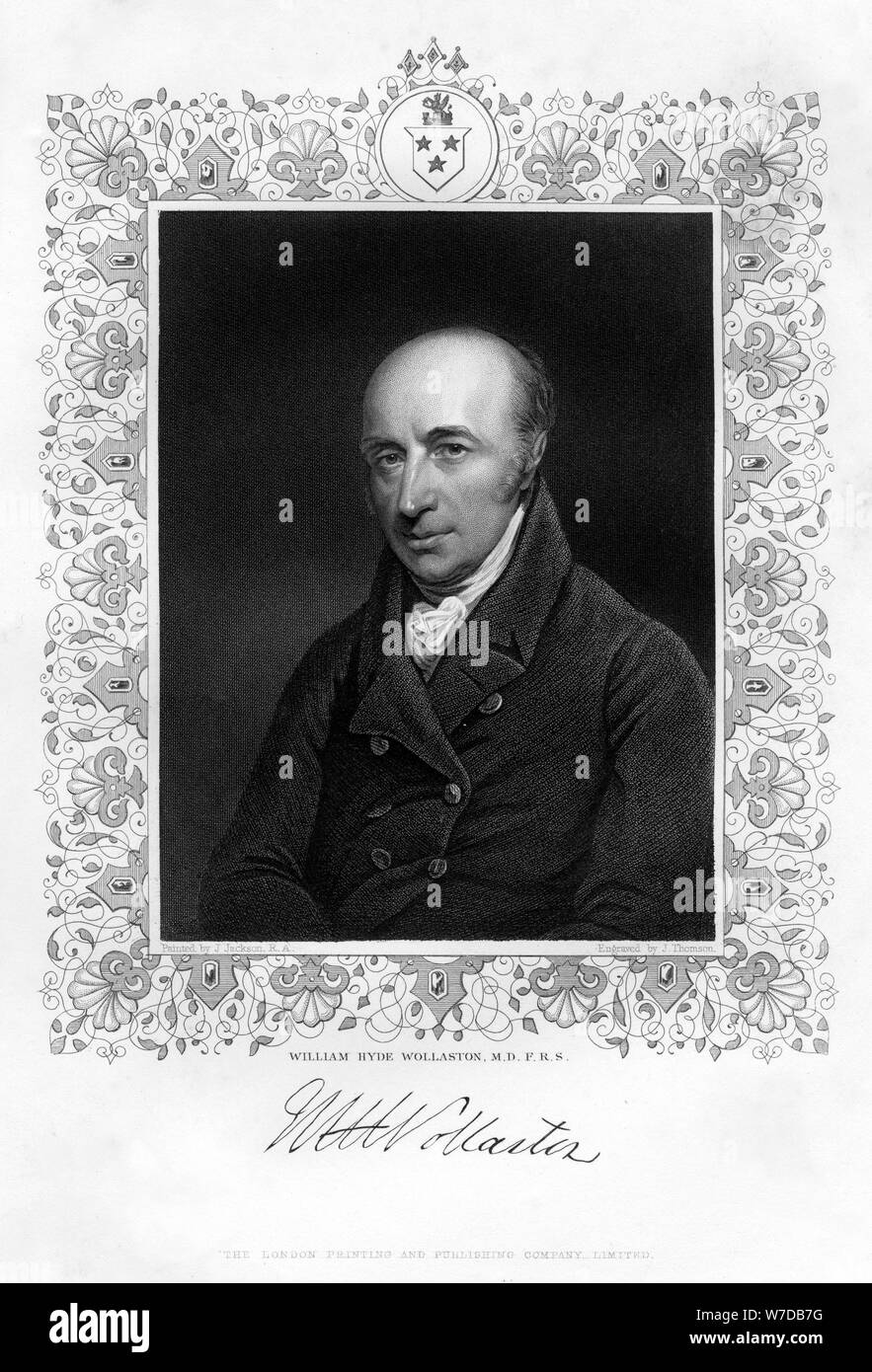 William Hyde Wollaston, physiologiste, chimiste et physicien, 19e siècle. Artiste : William Hyde Wollaston Artiste : Inconnu Banque D'Images
