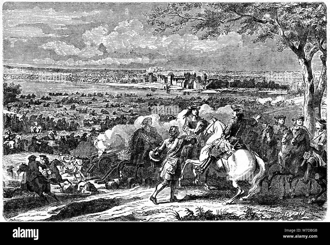 Bataille au Rhin, 1898. Artiste : Inconnu Banque D'Images