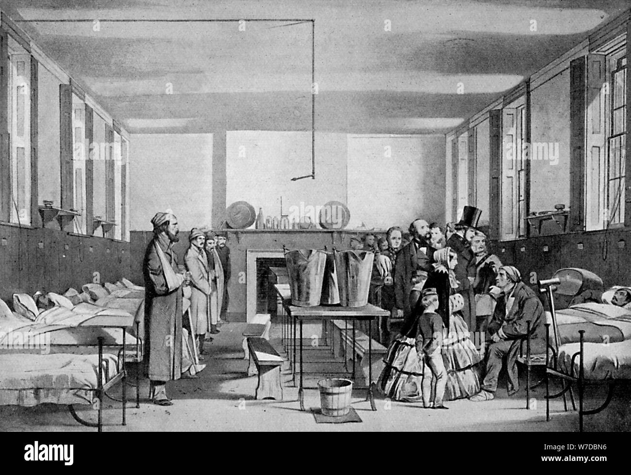 La visite royale à Brompton Hospital, 1850, c1920). Artiste : Inconnu Banque D'Images