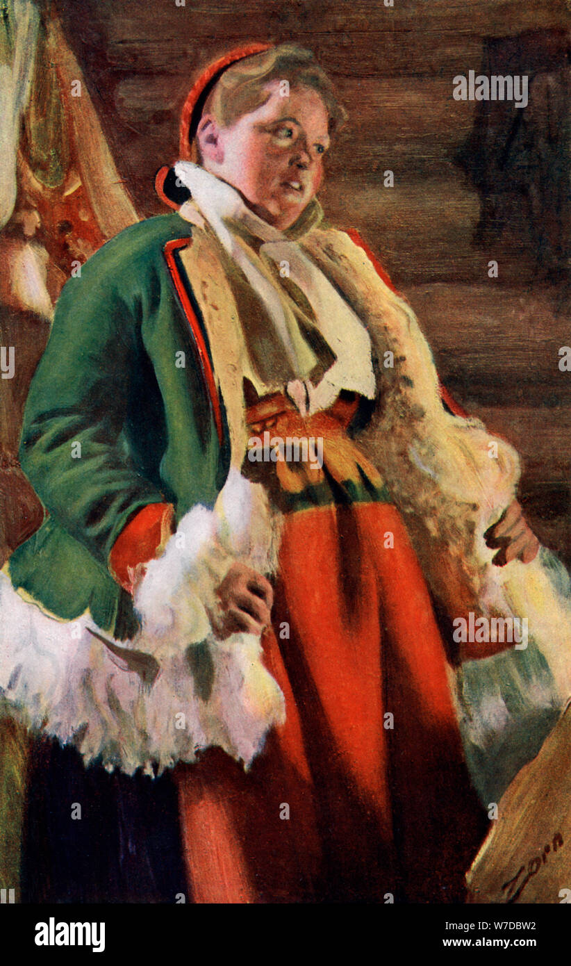 'Braskkulla, une fille de paysan de Moro', 1911-1912. Artiste : Anders Zorn Banque D'Images