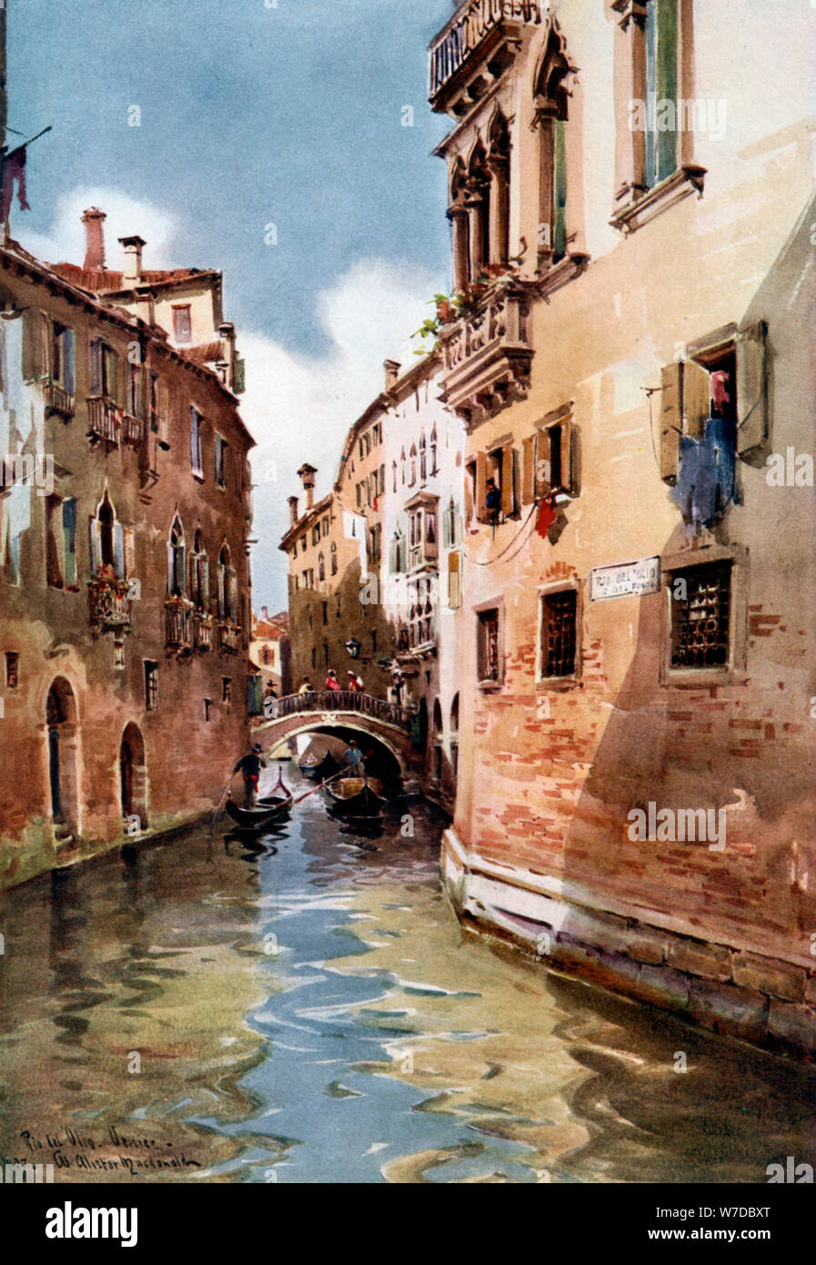 "Rio del olio", Venise, Italie, 1907 (1908-1909).Artiste : William Alister Macdonald Banque D'Images