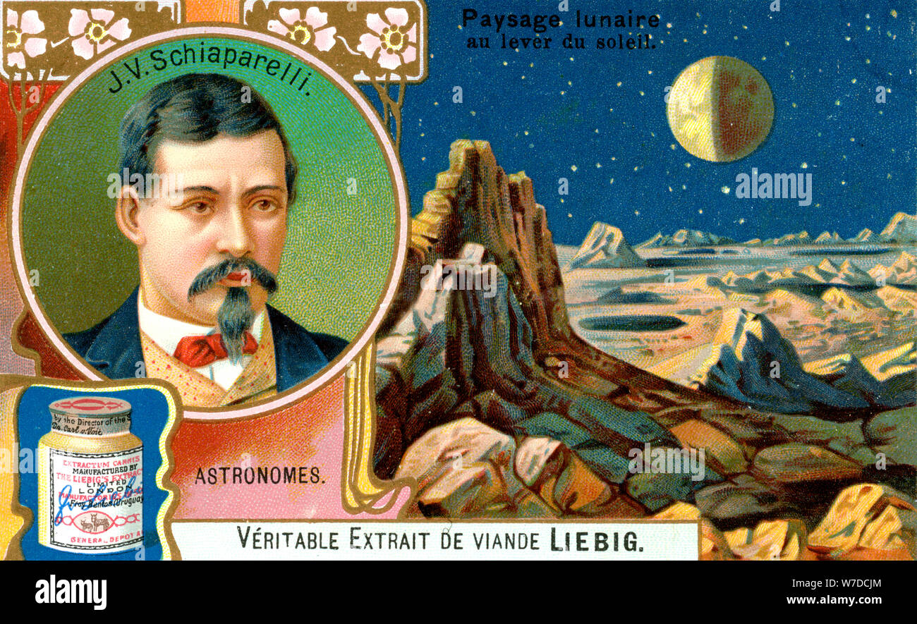 Giovanni Virginio Schiaparelli, astronome italien, (c1900). Artiste : Inconnu Banque D'Images