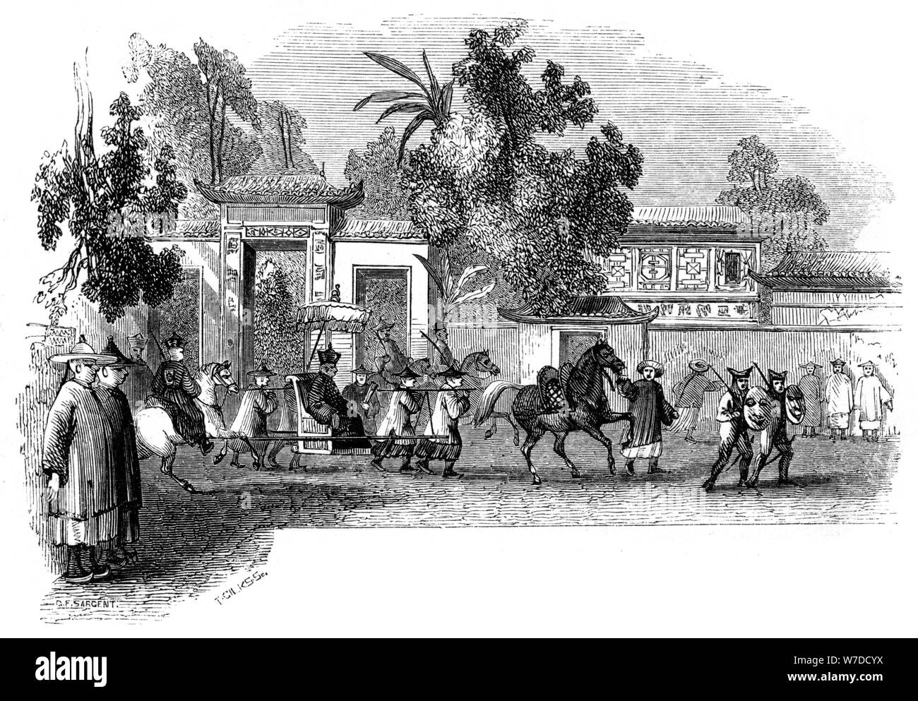 'Apparition en public d'un vice-roi assisté par sa suite', 1847. Artiste : Giles Banque D'Images