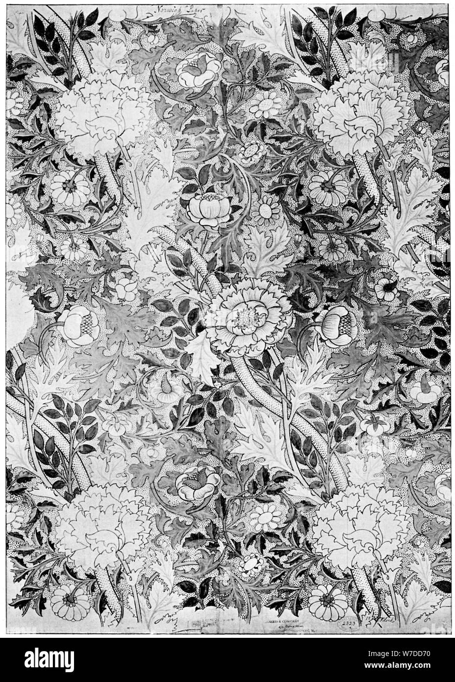 Papier peint Motif de Norwich, 1889 (1934).Artiste : William Morris Banque D'Images