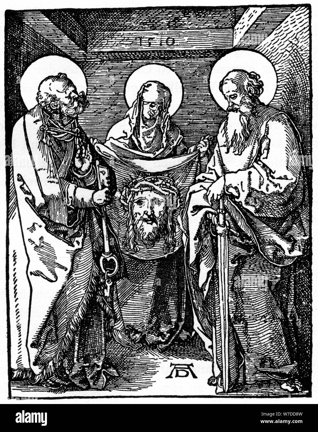 'St Veronica avec le Sudarium entre St Pierre et Paul", 1510, (1936). Artiste : Albrecht Dürer Banque D'Images