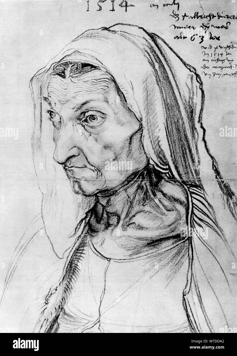 'Portrait de la mère de l'artiste", 1514, (1936). Artiste : Albrecht Dürer Banque D'Images