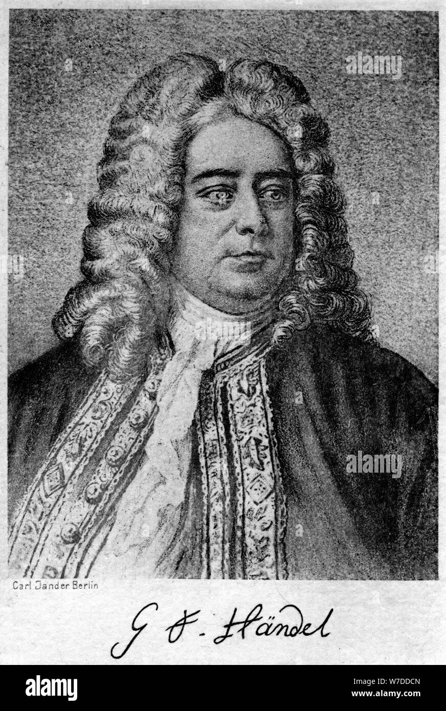 George Frideric Handel (1685-1759), compositeur britannique né en Allemagne, 20e siècle.Artiste : Carl Jander Banque D'Images