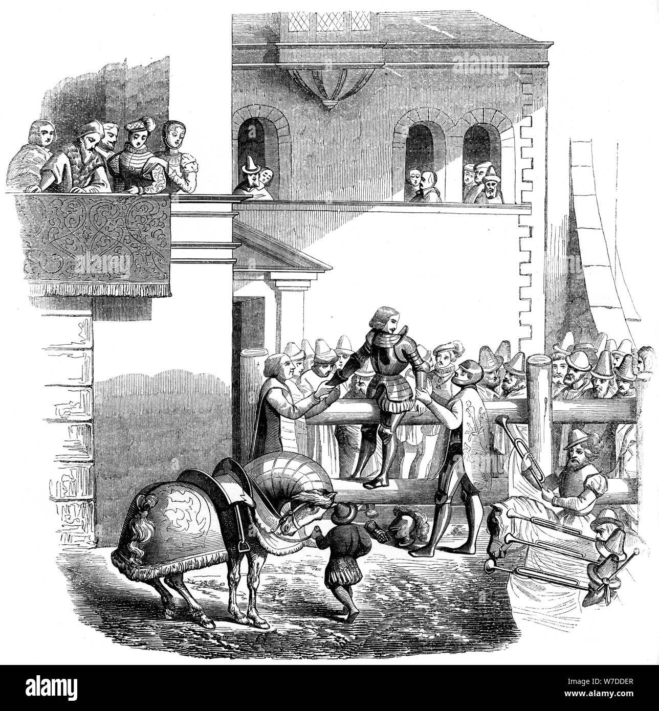 L'usure normale d'un chevalier, 1565 (1849).Artiste : Jost Ammon Banque D'Images