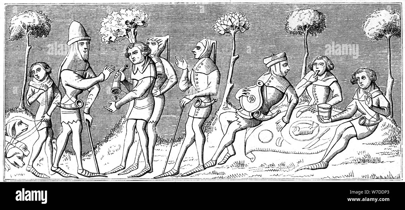 Un groupe de chasseurs de l'assemblage, 1849. Artiste : Inconnu Banque D'Images