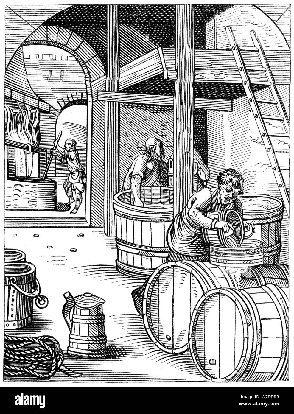Brewer, 16e siècle (1849).Artiste : Jost Amman Banque D'Images
