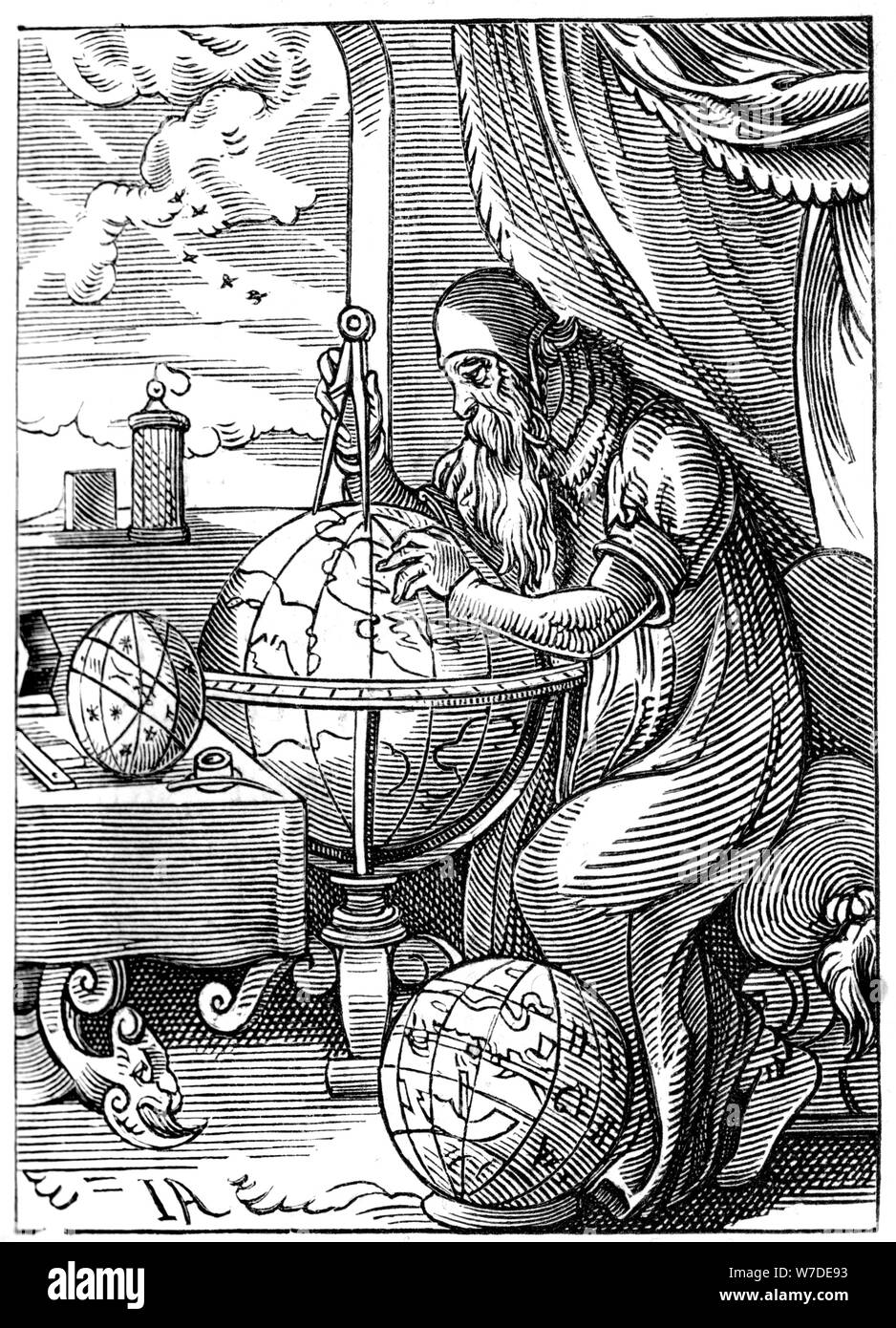 Un homme de lettres allemand, 16e siècle (1849).Artiste : Jost Amman Banque D'Images