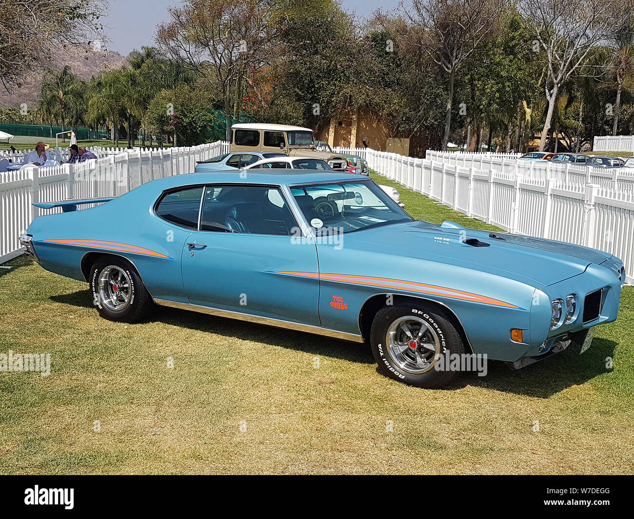 Pontiac Chevrolet Camaro sur l'affichage au Concours, Sun City, Afrique du Sud Banque D'Images