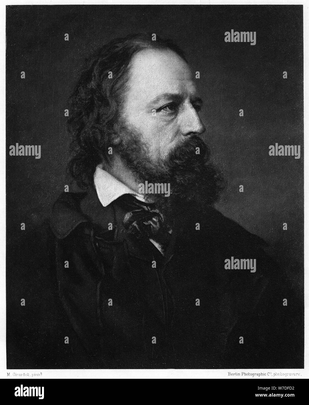 Alfred Tennyson, 1er baron Tennyson (1809-1892), poète anglais, 1893.Artiste : Berlin Photographic Co Banque D'Images