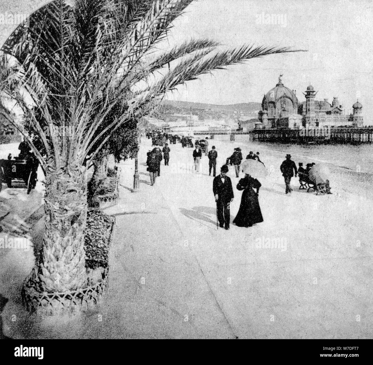 La Promenade des Anglais, Nice, France, fin du xixe siècle. Artiste : Inconnu Banque D'Images