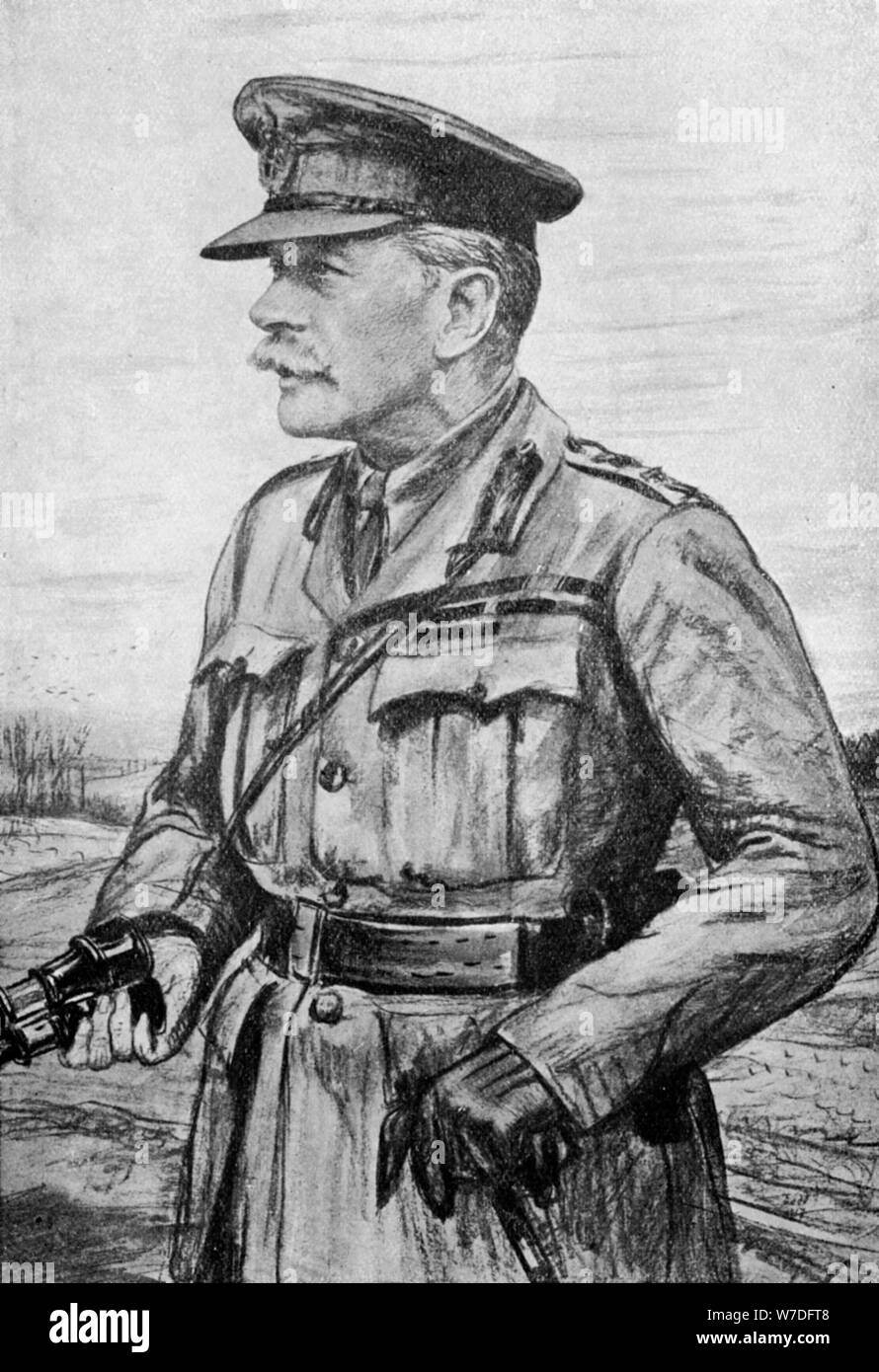 Le maréchal sir Douglas Haig, commandant supérieur et un soldat britannique, c1920. Artiste : Francis Dodd Banque D'Images