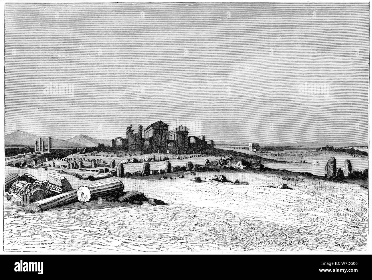 'Ruines de Sbeitla, l'antique Sufetula', c1890. Artiste : Barbant Banque D'Images