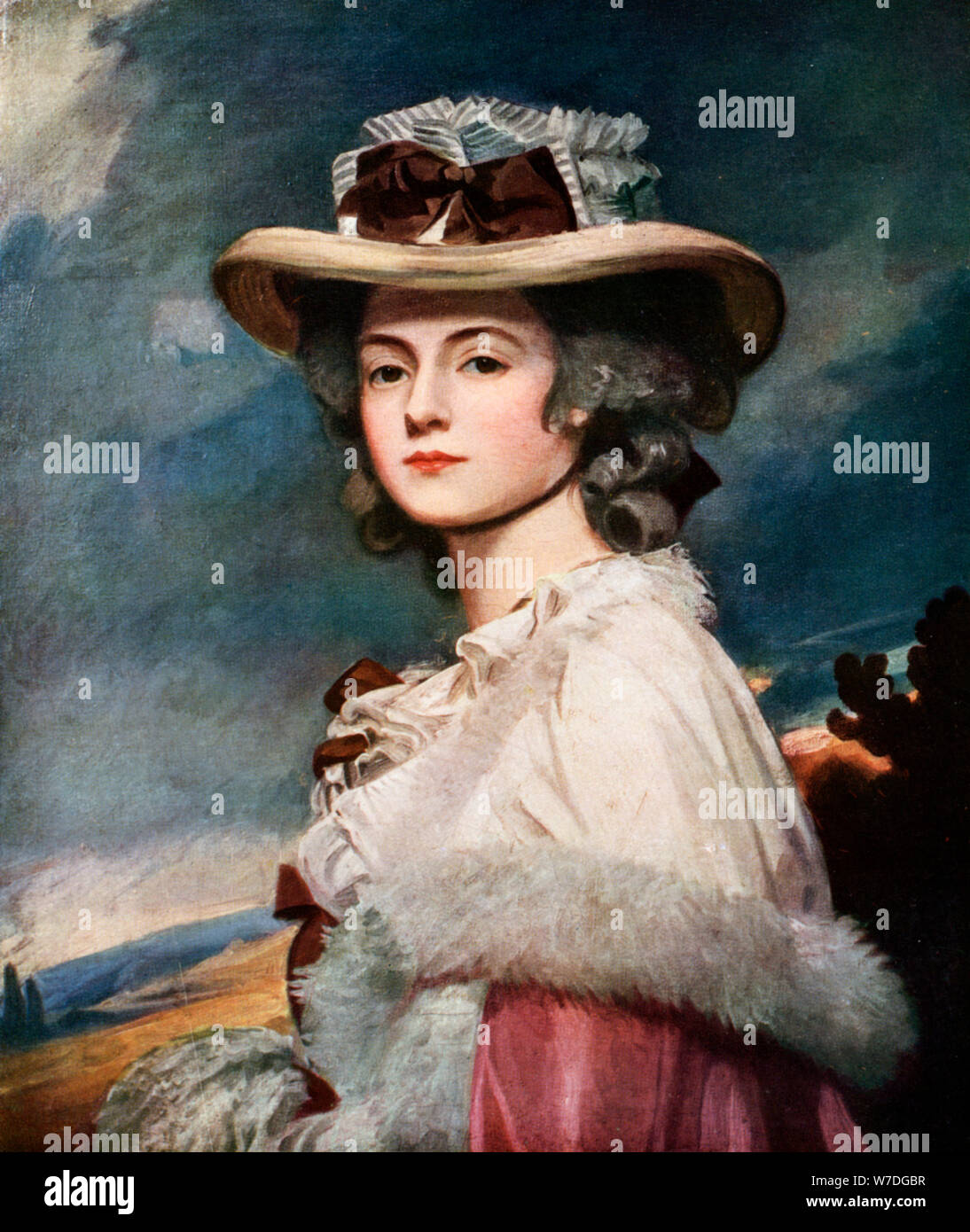'Mrs Davies Davenport', 1782-1784 (1926).Artiste : George Romney Banque D'Images