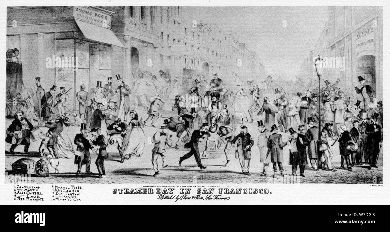 Défroisseur Jour dans San Francisco, Californie, 19e siècle (1937). Artiste : Inconnu Banque D'Images