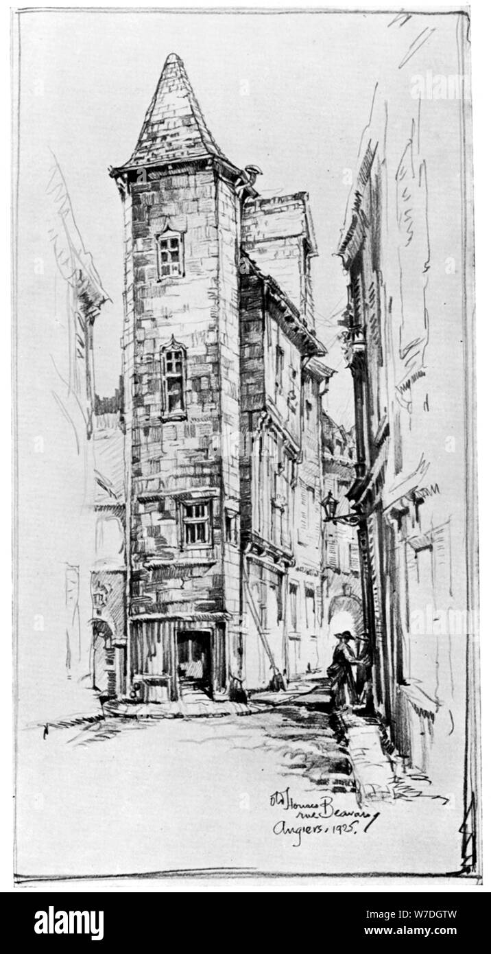 'Vieille maison à Angers", 1925, (1926). Artiste : Adams-Acton M Banque D'Images